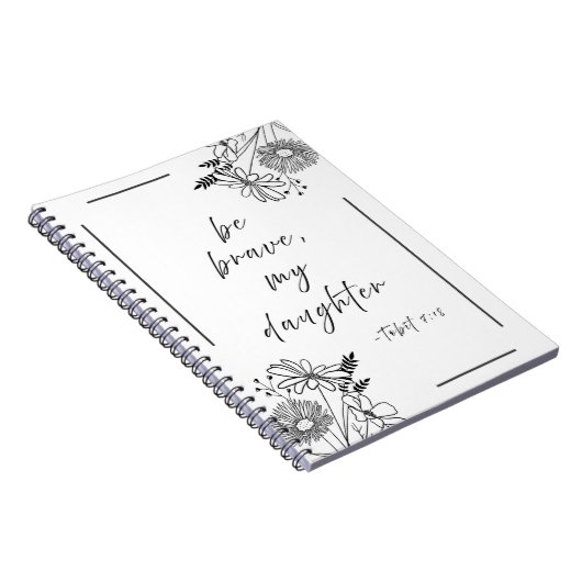 Sei tapfer - SpiralNotebook Notizblock (Rechte Seite)