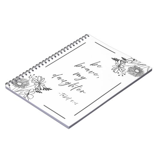 Sei tapfer - SpiralNotebook Notizblock (Linke Seite)