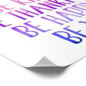 Sei tapfer und sei glücklich, wenn du bist poster (Ecke)