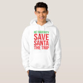 Sei unartig! Rett den Weihnachtsmann. Hoodie (Vorne ganz)