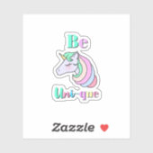 Sei uni-que aufkleber (Blatt)