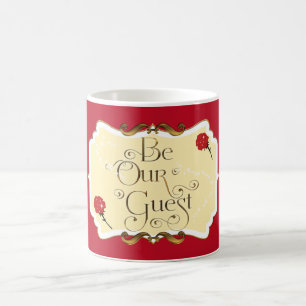 Sei Unser Gast rote Rosenfunken Kaffeetasse
