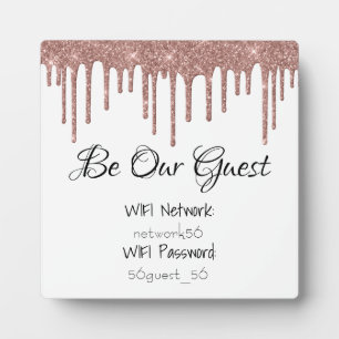 Sei unser Gast WLAN Informationen Passwort Hochzei Fotoplatte