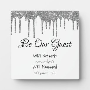 Sei Unser Gast WLAN Informationen Passwort Hochzei Fotoplatte