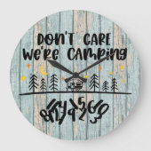 Sei unvorsichtig, dass wir Camping Holzplanks Rust Große Wanduhr (Vorderseite)