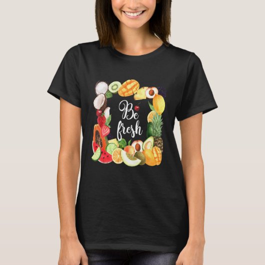 Sei Veganes Obst Cooler vegetarischer Bauer T-Shirt (Vorderseite)