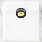 Sei von Gouda Cheer Funny Chee Pun Dark BG Runder Aufkleber (Tasche)