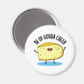 Sei von Gouda Cheer Funny Cheese Puff Magnet (Vorderseite/Rückseite)