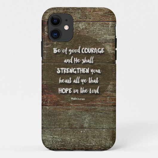 Sei von gutem Mut - Psalm 31:24 Case-Mate iPhone Hülle (Rückseite)