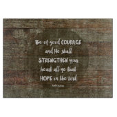 Sei von gutem Mut - Psalm 31:24 Maus Pad Schneidebrett (Vorderseite)