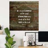 Sei von gutem Mut - Psalm 31:24 Poster (Heimbüro)