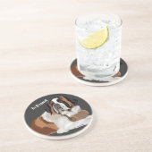 Sei vorbereitet! St. Bernard mit Keg Getränkeuntersetzer (Seite)