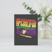 Sei vorsichtig, wen du hasst, es könnte eine Liebe Einladungspostkarte (Stehend Vorderseite)