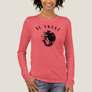 "Sei Wachsam" Schwarzer Humorvoller/Inspirierender Tri-Blend Shirt