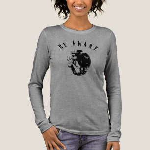 "Sei Wachsam" Schwarzer Humorvoller/Inspirierender Tri-Blend Shirt