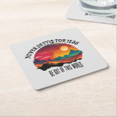 Sei weg von dieser Welt Rechteckiger Pappuntersetzer (angewinkelt)