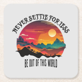 Sei weg von dieser Welt Rechteckiger Pappuntersetzer