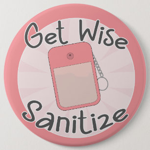 Sei weise, sanitäre kluge Hygieneberatung Button