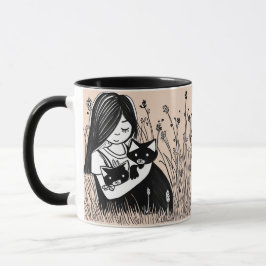 Sei, wer du bist, Mädchen, Katzen bardomania beige Tasse