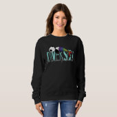 Sei wer immer du bist Vielfalt Regenbogen Panda Me Sweatshirt (Vorne ganz)