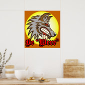 Sei "Were" Halloween-Poster Poster (Küche)