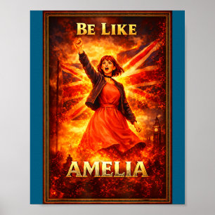 Sei wie Amelia Vintage Union Jack britisch UK Poster