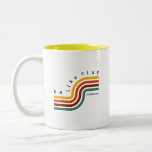 Sei wie Clay Retro Bible Verse Christlicher Kaffee Zweifarbige Tasse