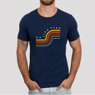 Sei wie Clay Retro farbige ästhetische Christlich T-Shirt