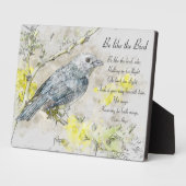 Sei wie das Vogelgedicht von Victor Hugo Plaque Fotoplatte (Seite)