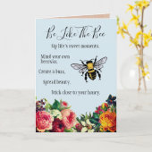 Sei wie die Bienengrußkarte Karte (Gelbe Blume)