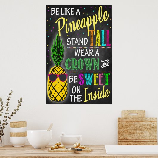 Sei wie ein Ananas-Printable Poster (Küche)