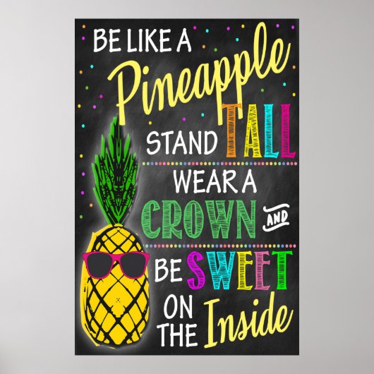 Sei wie ein Ananas-Printable Poster (Vorne)