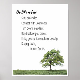 Sei wie ein Baum Inspiration Wall Art Print Poster