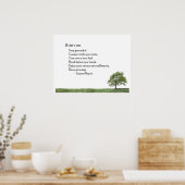 Sei wie ein Baum Inspiration Wall Art Print Poster (Küche)