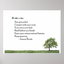 Sei wie ein Baum Inspiration Wall Art Print Poster