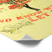 Sei wie ein Baum Poster (Ecke)