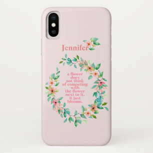 Sei wie ein Blumen-Zitat Tropischer Blumenkranz Case-Mate iPhone Hülle