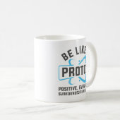 Sei wie ein Proton Kaffeetasse (VorderseiteRechts)