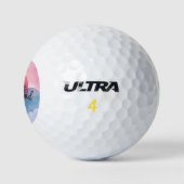 Sei wie eine Diamond-Motivierend Nachricht Golfball (Logo)