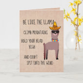 Sei wie eine Lama-Karte Karte (Gelbe Blume)