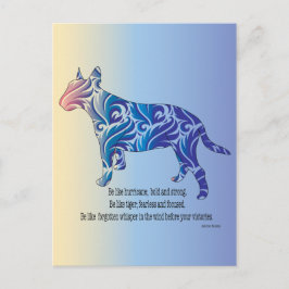 Sei wie Hurrikan und Tiger Postkarte