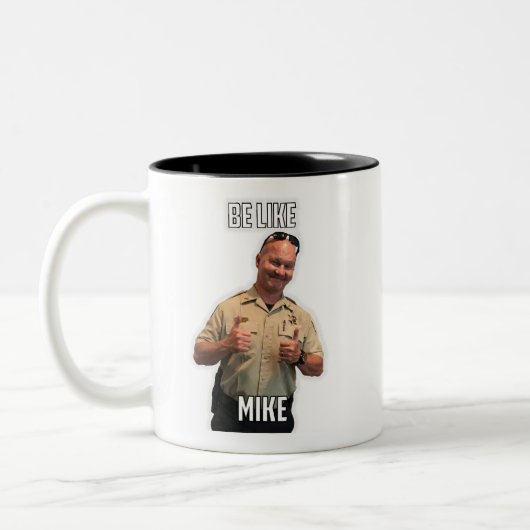 Sei wie Mike-Kaffee-Tasse Zweifarbige Tasse (Links)