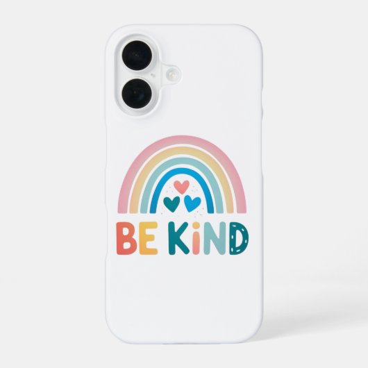 Sei wie Rainbow iPhone 16 Hülle (Rückseite)