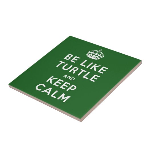 Sei wie TURTLE und BEHALT CALM green quote Fliese (Seite)