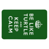 Sei wie TURTLE und BEHALT CALM green quote Magnet (Horizontal)