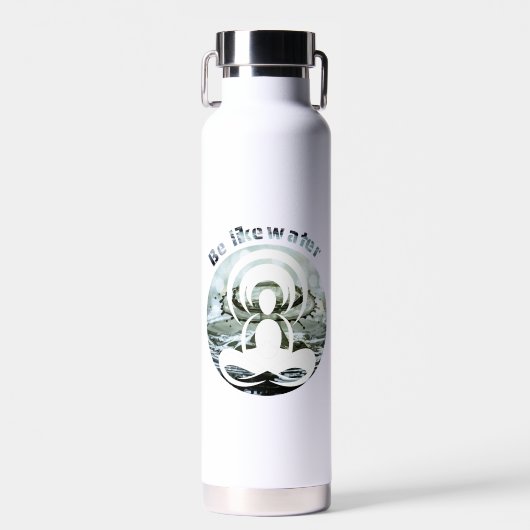 Sei wie Wasser täglich zen Trinkflasche (Vorne)