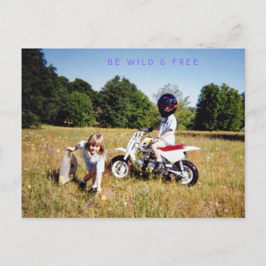 SEI WILD & FREI POSTKARTE (Vorderseite)