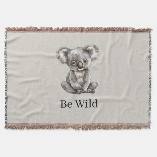 Sei Wild Koala Bär Safari Tier   Decke (Vorderseite)