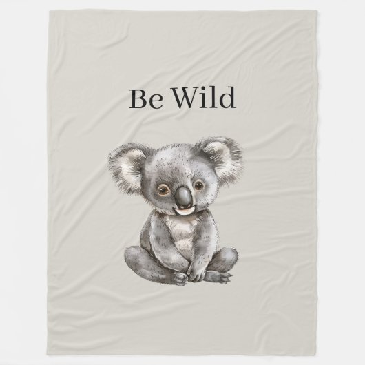 Sei Wild Koala Bär Safari Tier   Fleecedecke (Vorderseite)