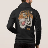 Sei wild phantastische Tigergrafik, die schwarz ze Hoodie (Rückseite)